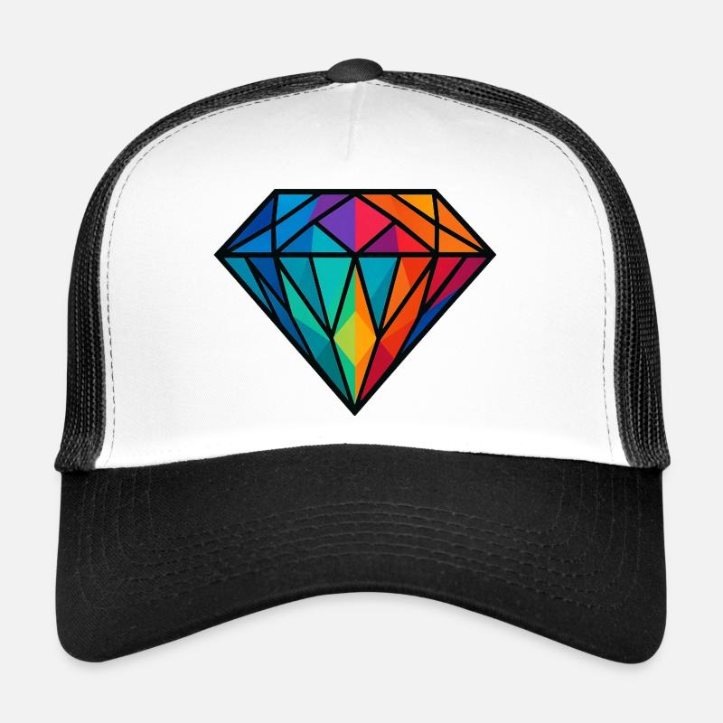 Diamant - Trucker Cap - Weiß/Schwarz