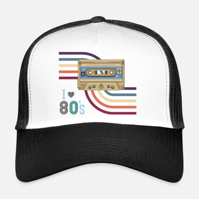 Cassette Love 80s Retro - Trucker Cap - white/black