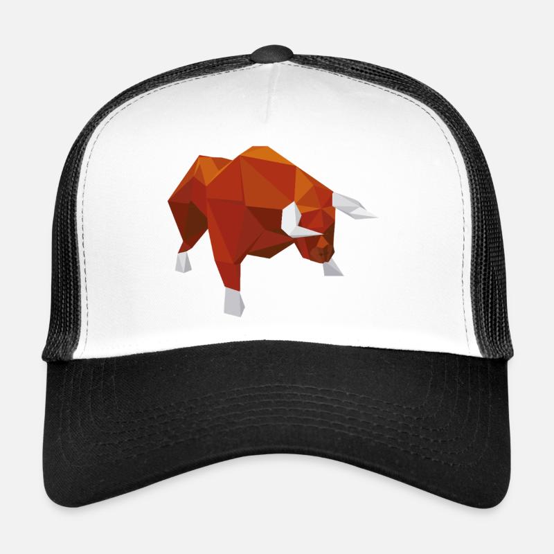 taureau - Casquette trucker  - blanc/noir