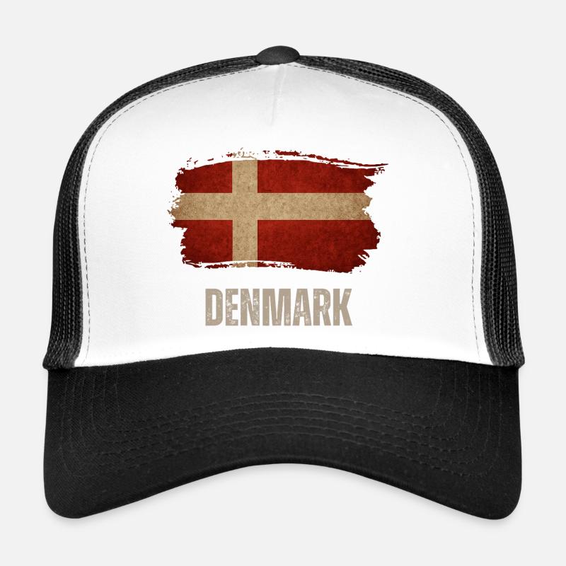 Vintage Danemark, drapeau du Danemark Casquette trucker 