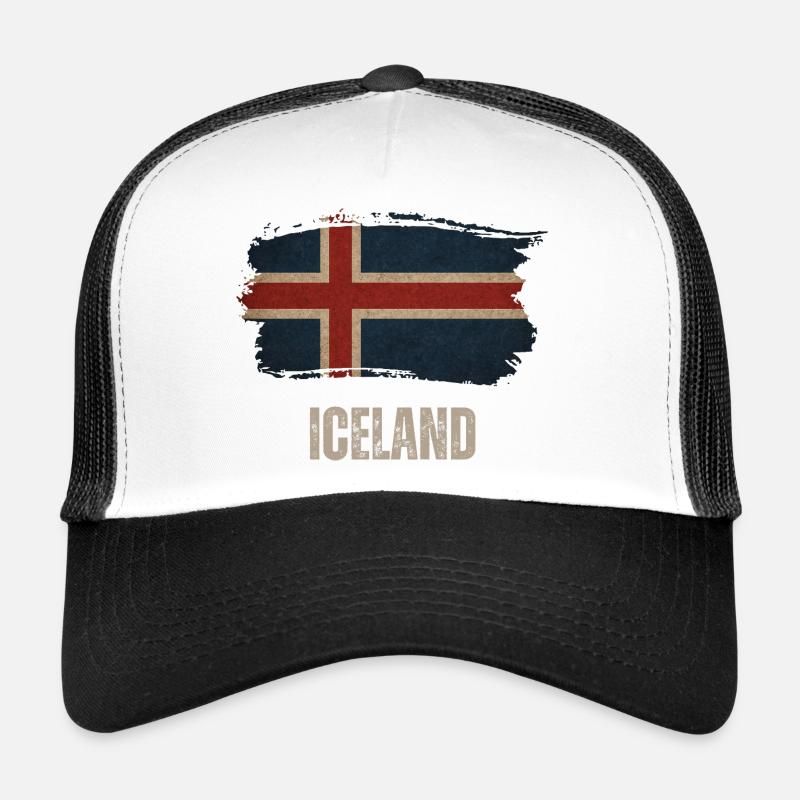 Iceland flag, vintage Iceland Trucker Cap