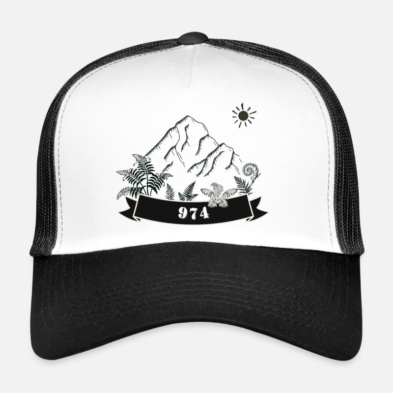 Mountains 974 Nature Banner Trucker Cap