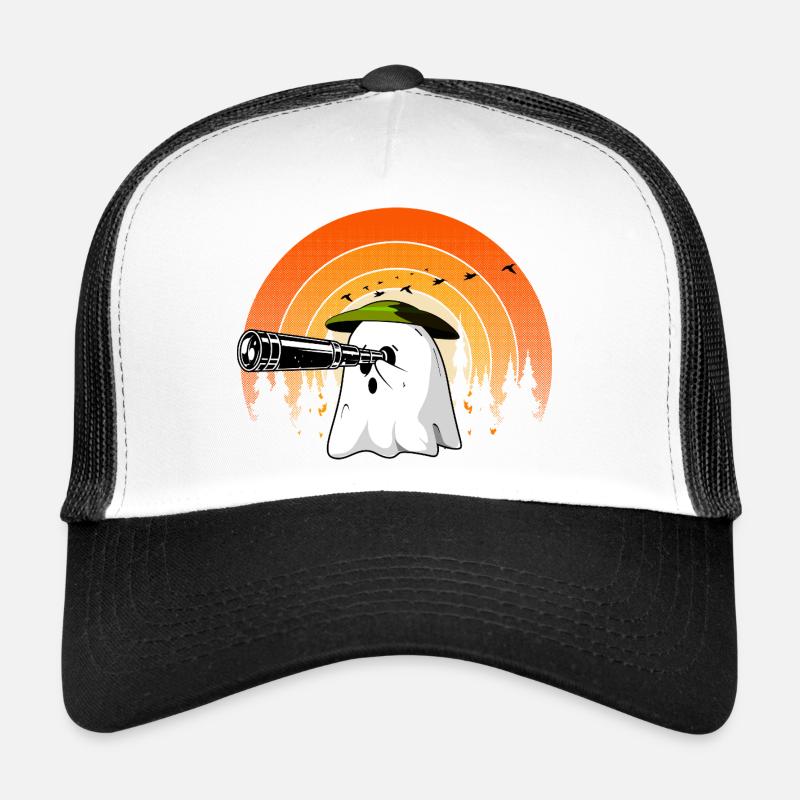 Bird Watcher Ghost Halloween Birder Lazy Costume Casquette trucker 