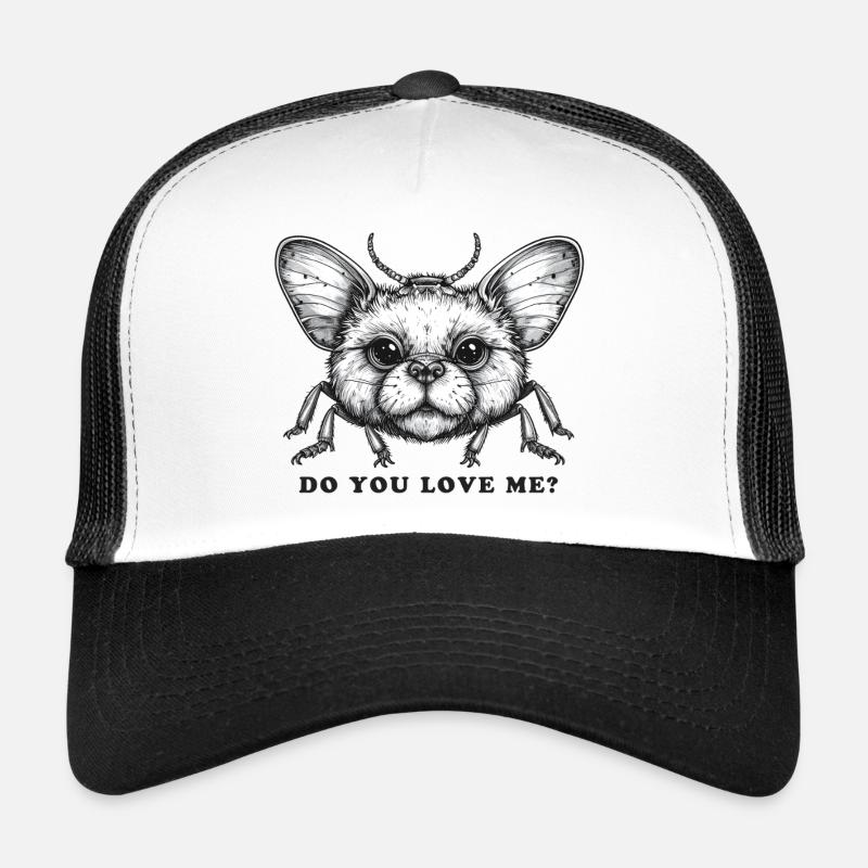 A fantastic creature with the question Do You love Me? Trucker Cap
