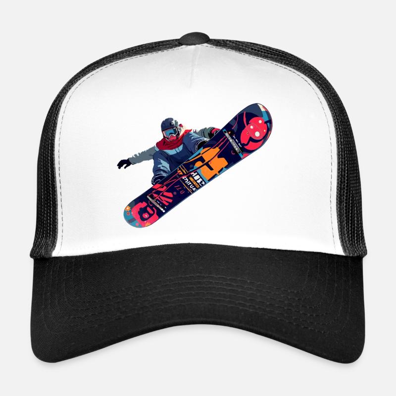 planche à neige - Casquette trucker  - blanc/noir