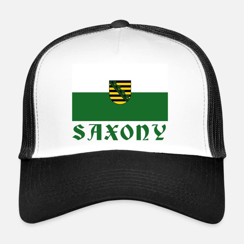 Conception de l’emblème du drapeau de la Saxe Casquette trucker 