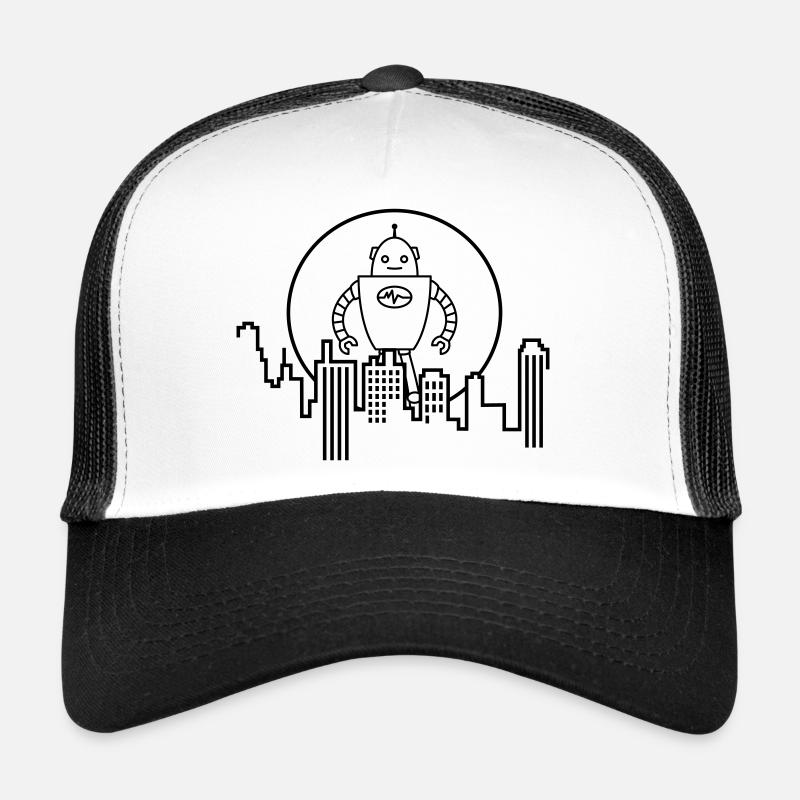 City Silhouette Robot : IA rencontre le design urbain Casquette trucker 