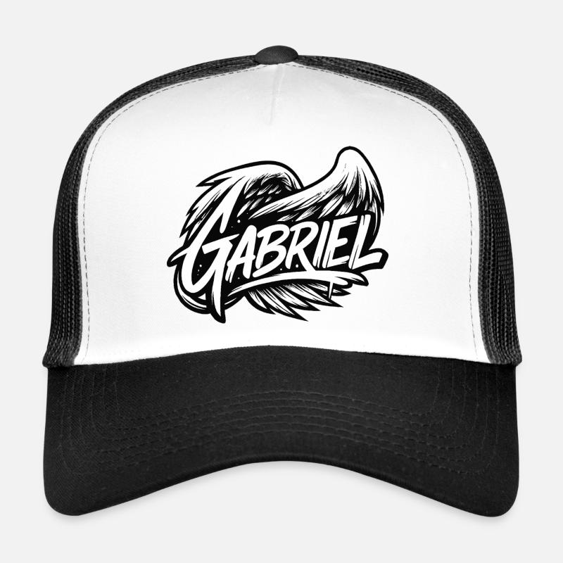 Archangel Gabriel | Simple Graffiti Style - Trucker Cap - white/black