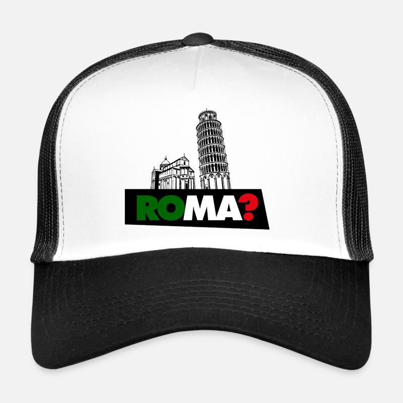 Rome? - Casquette trucker  - blanc/noir