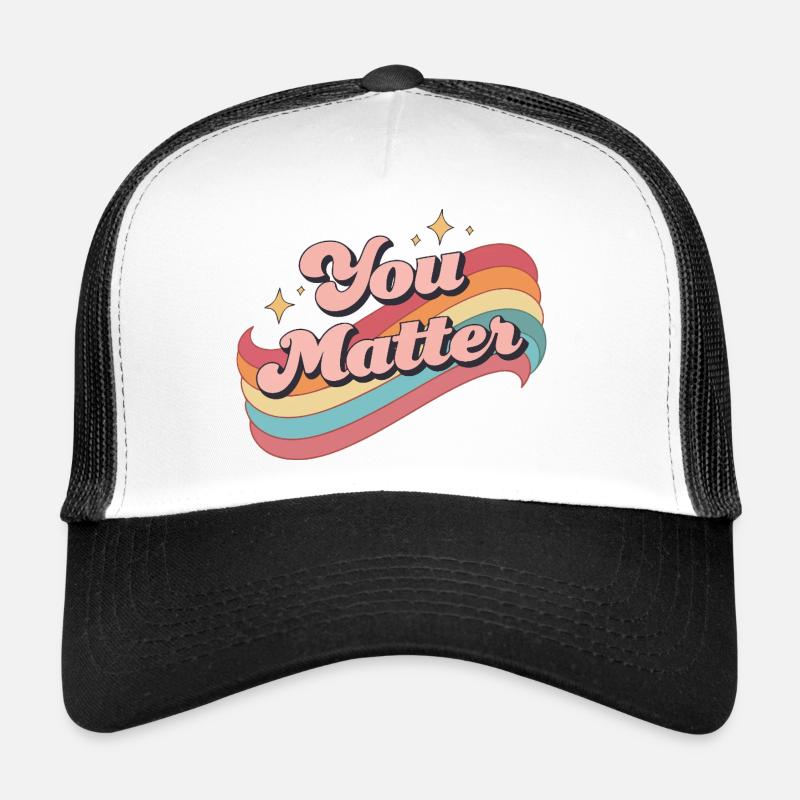 You Matter rétro arc en ciel Casquette trucker 