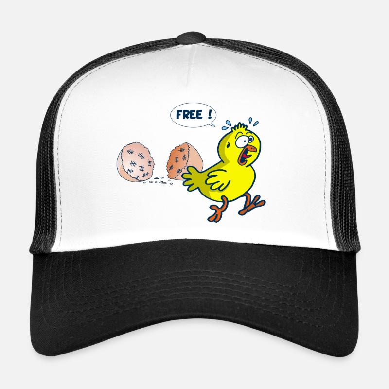 La libération du poussin - Casquette trucker  - blanc/noir