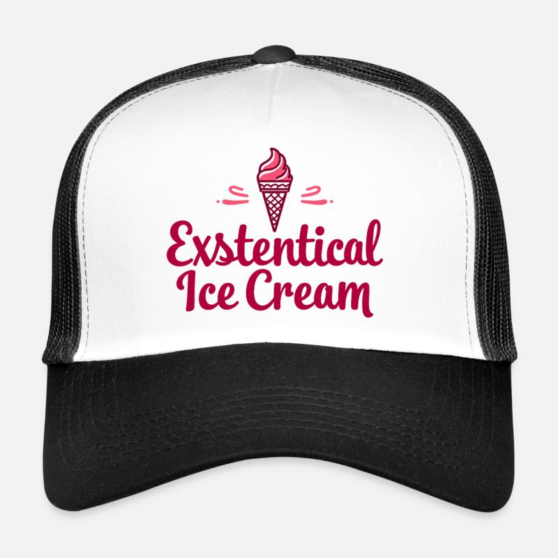 Existenzielle Eiscreme Lustiger Spruch Eis Waffel Casquette trucker 