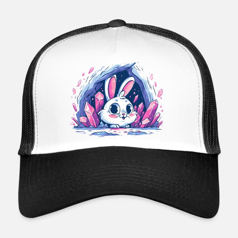 Crystal Bunny in Glitter Cave Trucker Cap