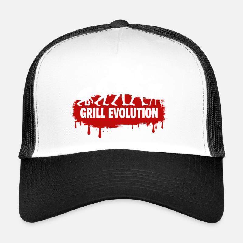 Grill Evolution Lustiger Grillmeister Spruch Trucker Cap