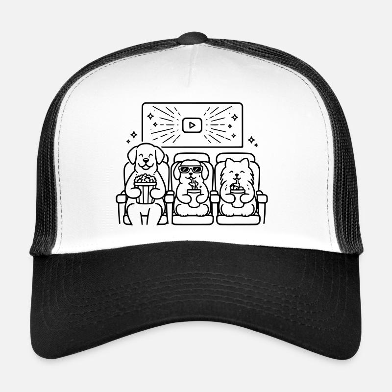 Cinéma de chiens Chiens au cinéma Casquette trucker 
