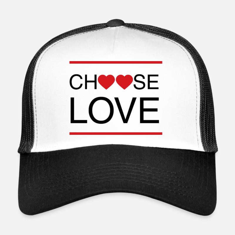 ChoisisAimer - Casquette trucker  - blanc/noir