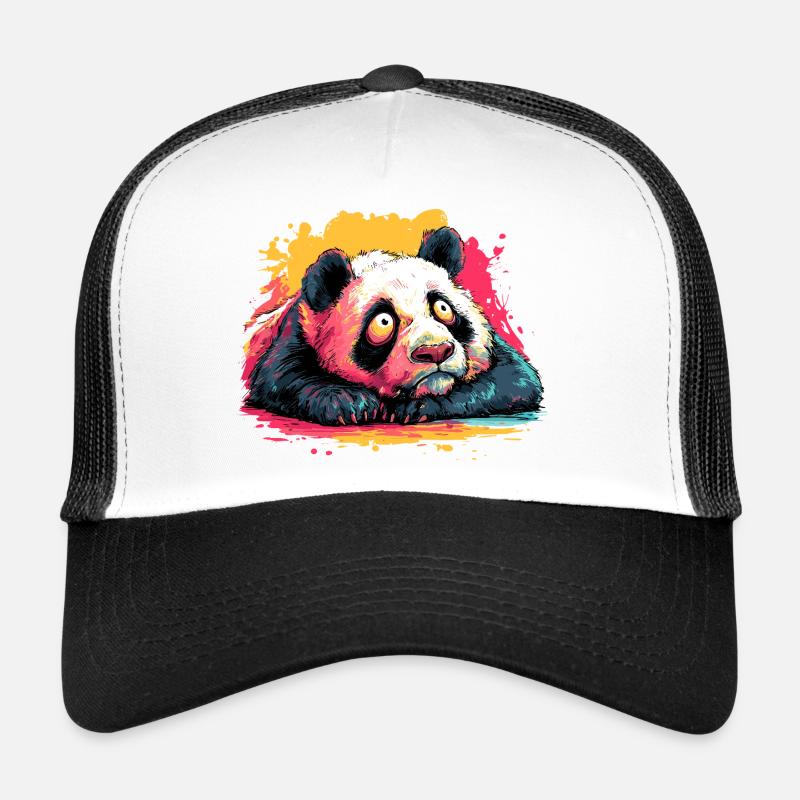 Panda Dream View Peinture Éclaboussure Casquette trucker 