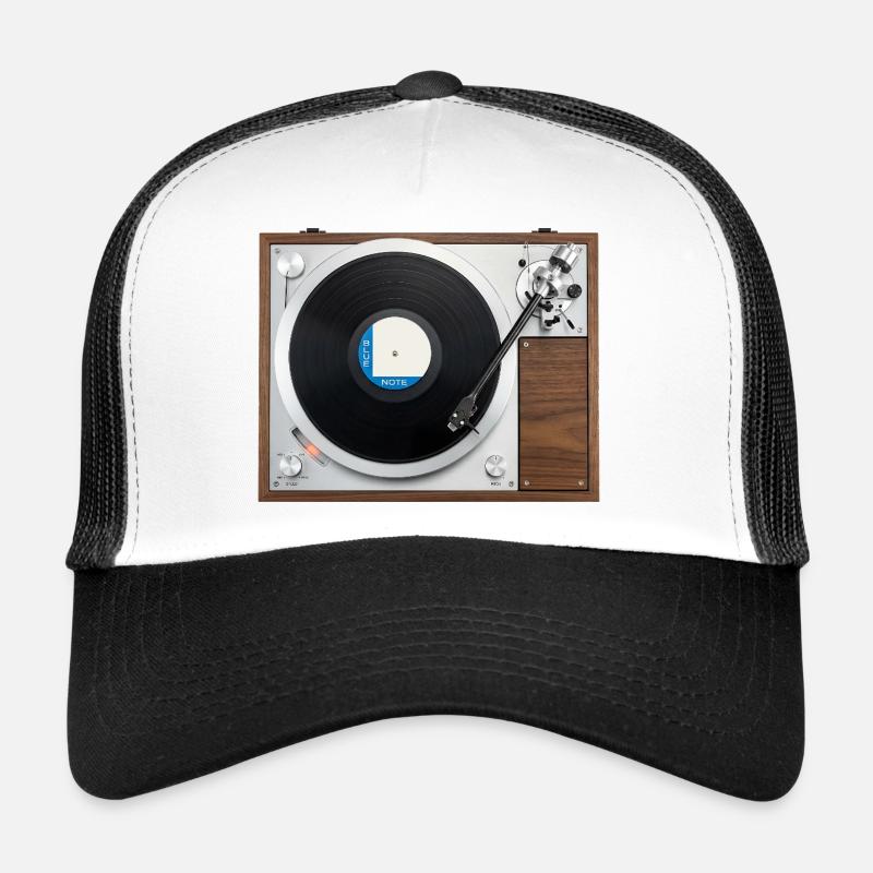 Turntable Gramophone Vinyl Record Game Trucker Cap
