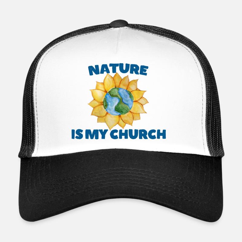 Earth Globe Sonnenblumen-Naturkirche Trucker Cap