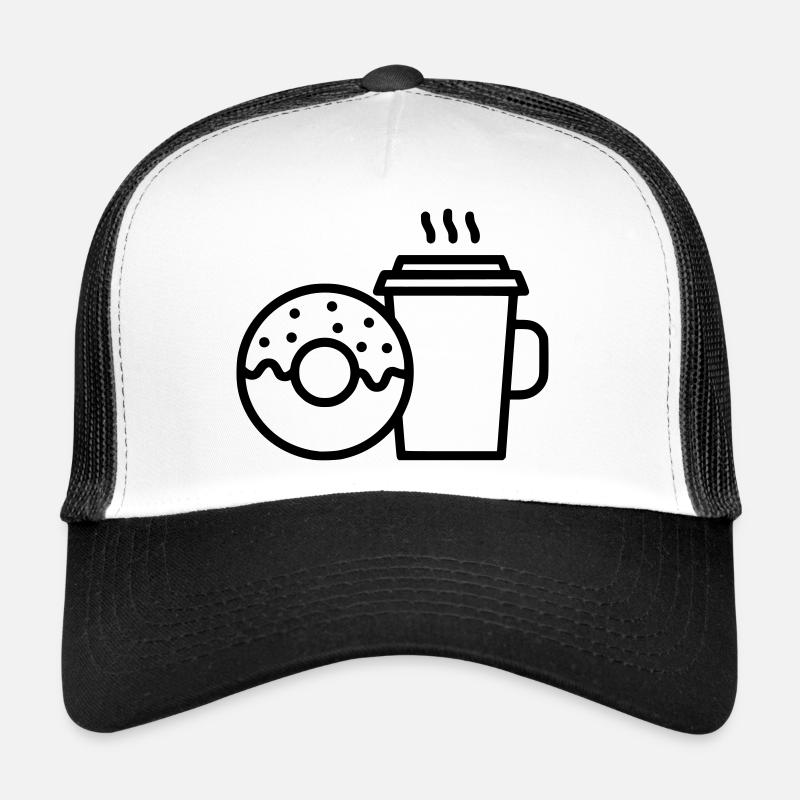 Donut et tasse de café Casquette trucker 
