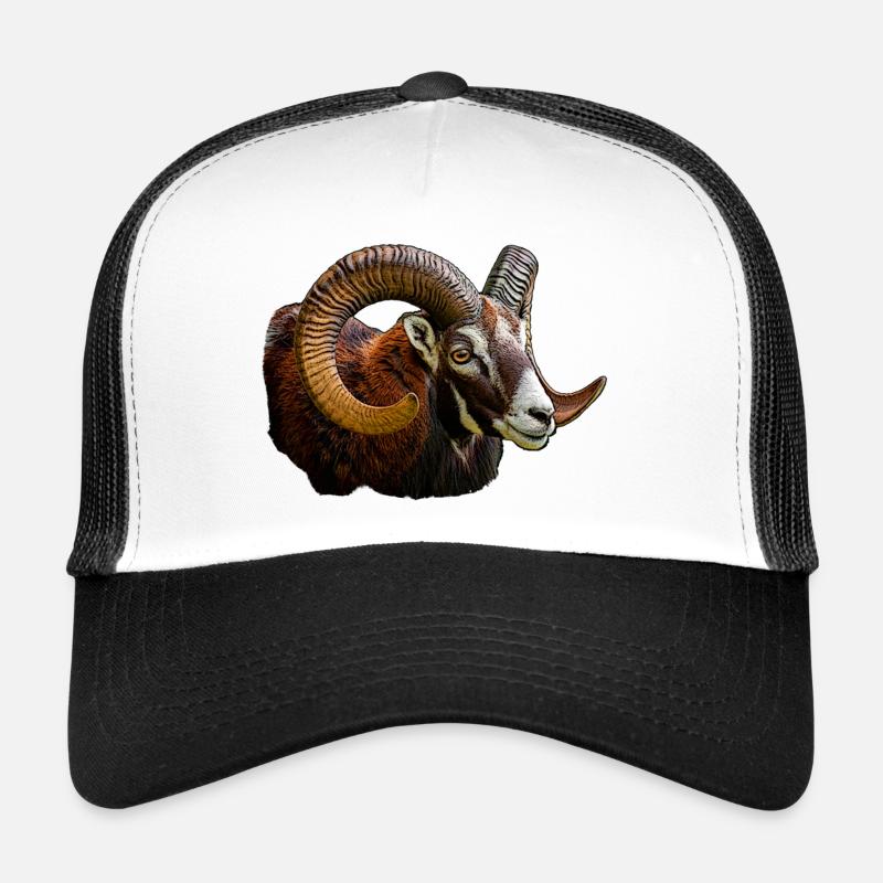 Tête de mouflon Casquette trucker 