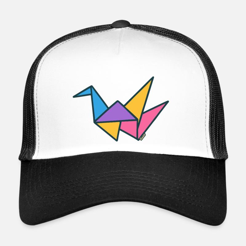 Grue origami colorée Casquette trucker 