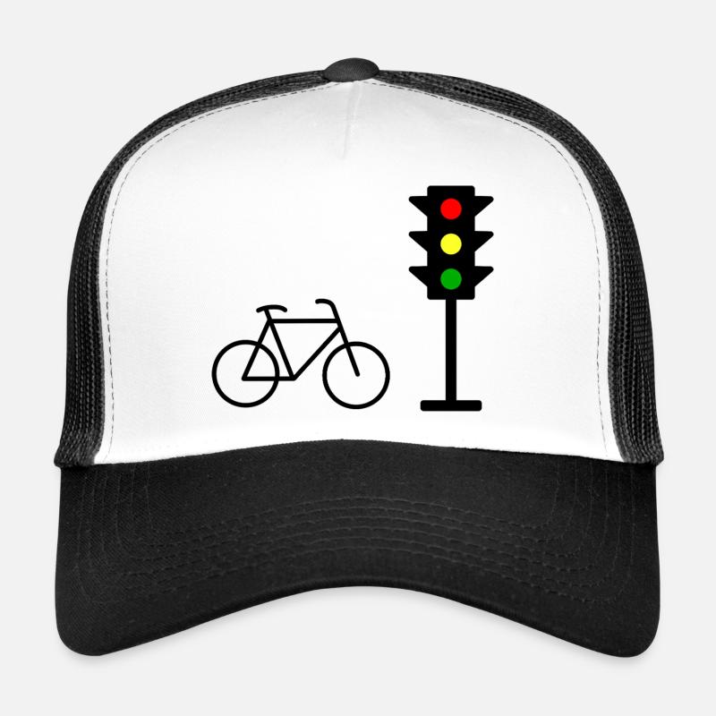 Empreinte de feu de circulation avec vélo Casquette trucker 