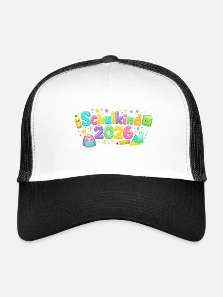 Don d’inscription scolaire 2026 - Casquette trucker  - blanc/noir - Devant