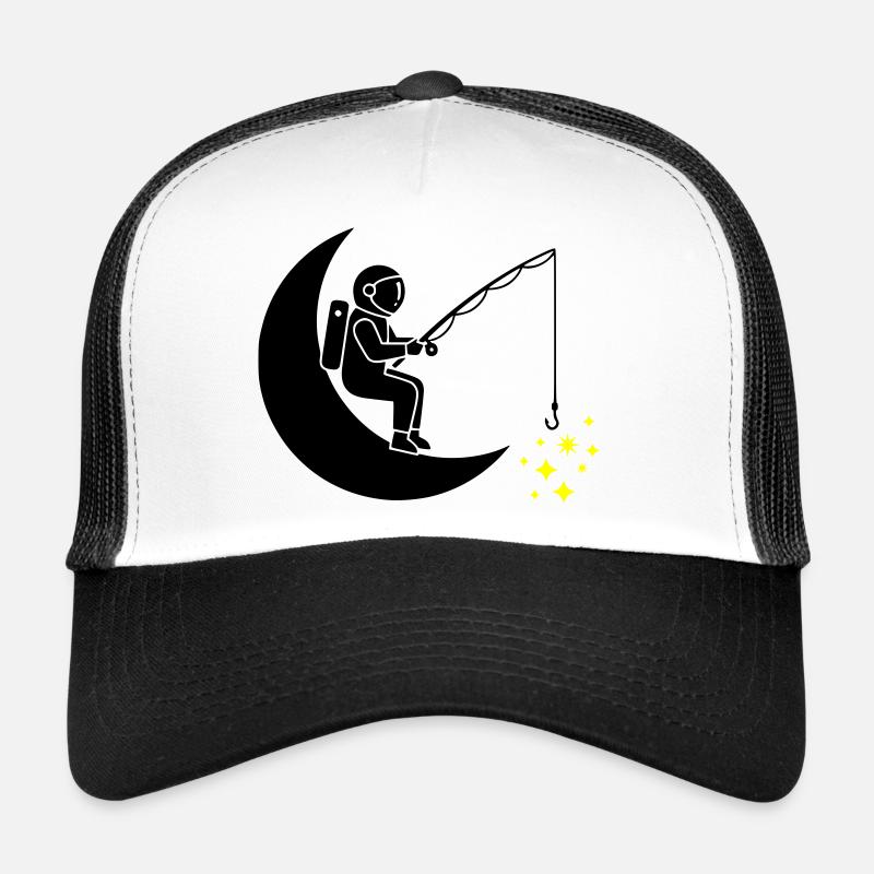 Astronaut angelt Sterne Mond Trucker Cap