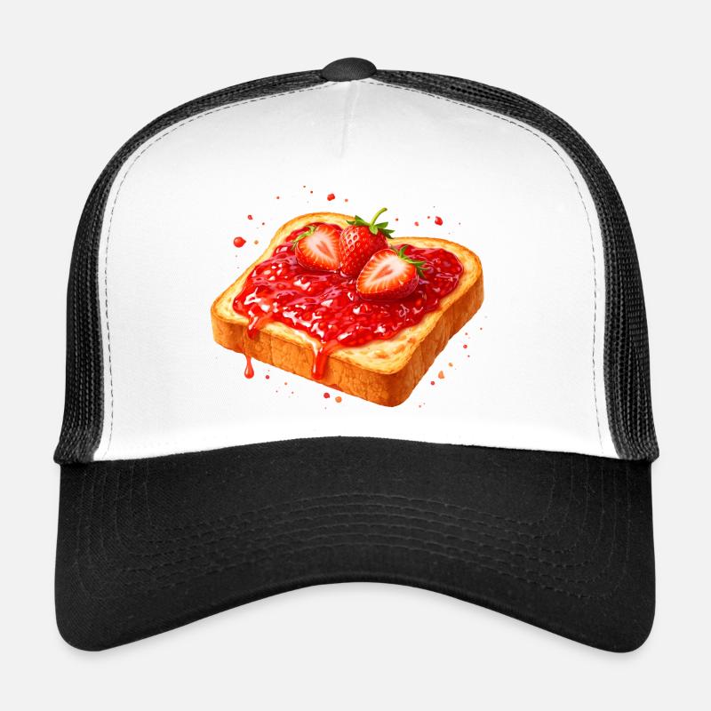 Toast mit Erdbeermarmelade Illustration  Trucker Cap