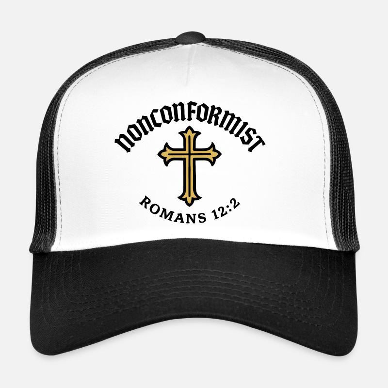 Christian Nonconformist Romans 12:2 Golden Cross Trucker Cap