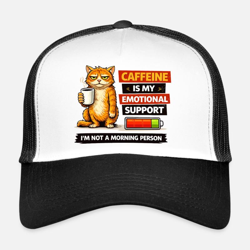Humeur matinale caféinée pour chat Casquette trucker 