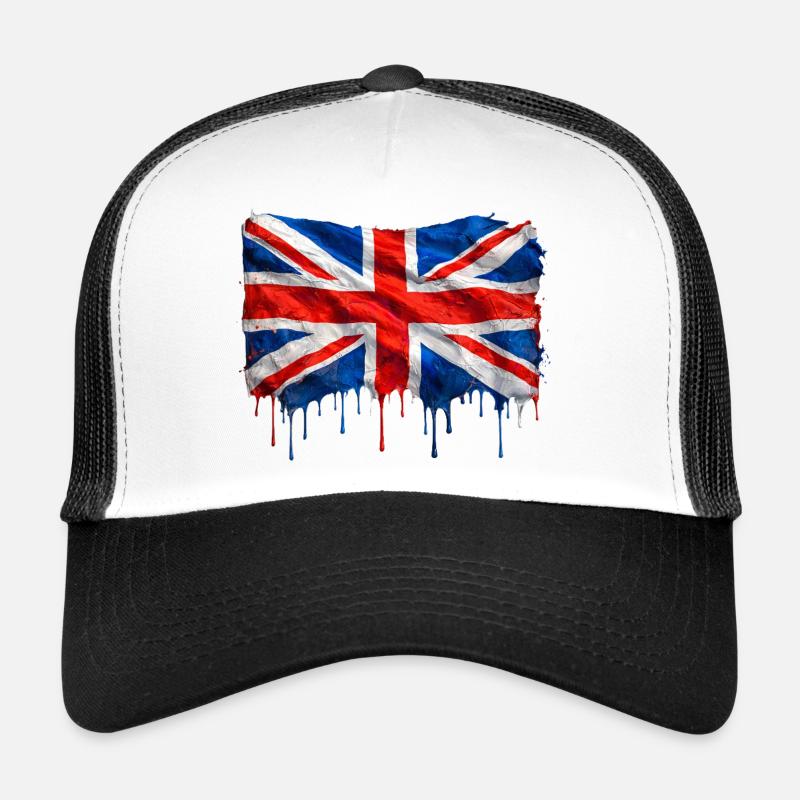 United Kingdom – dripping paint Trucker Cap