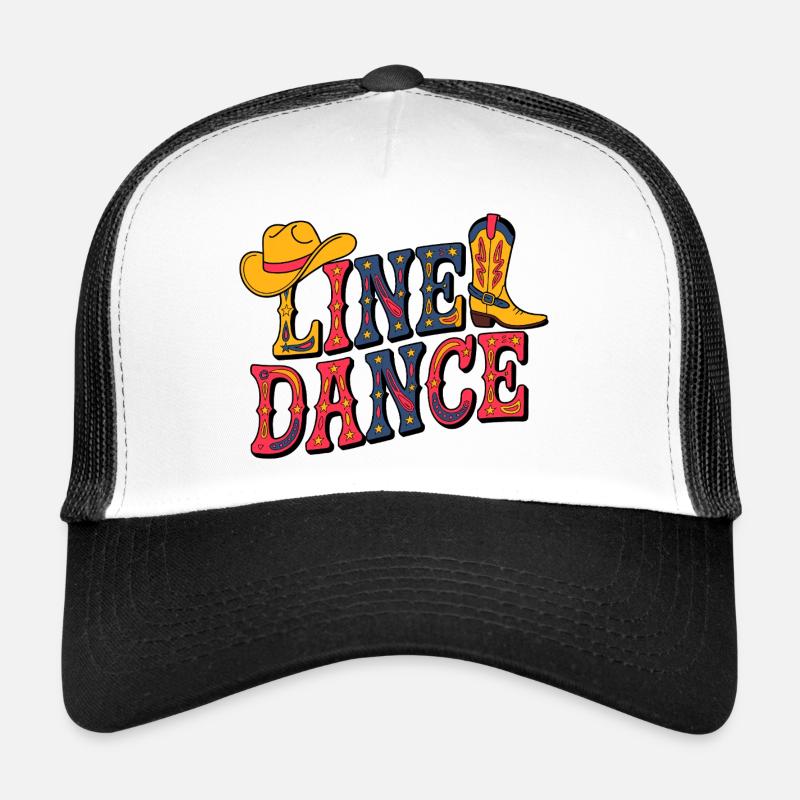 Line Dance Western Illustration Trucker Cap