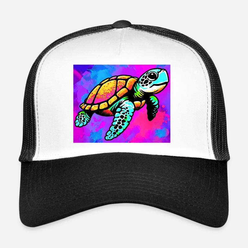 tortue - Casquette trucker  - blanc/noir