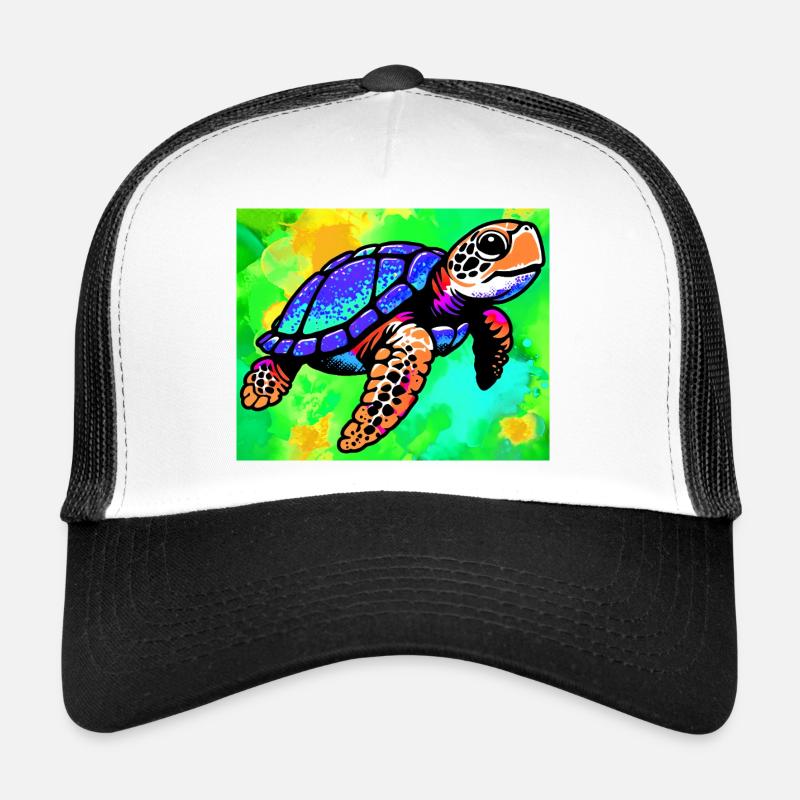 Schildkröte - Trucker Cap - Weiß/Schwarz
