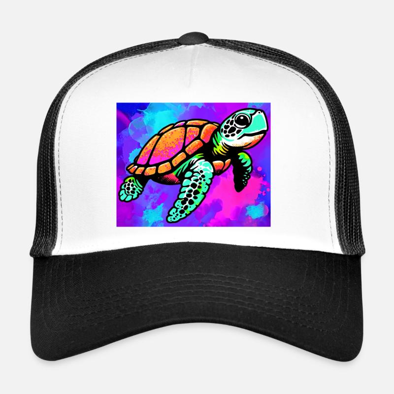 turtle - Trucker Cap - white/black