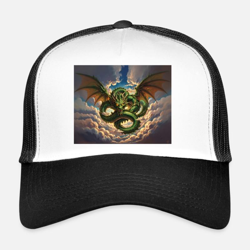 Tempête de Dragon au-dessus des Nuages Casquette trucker 