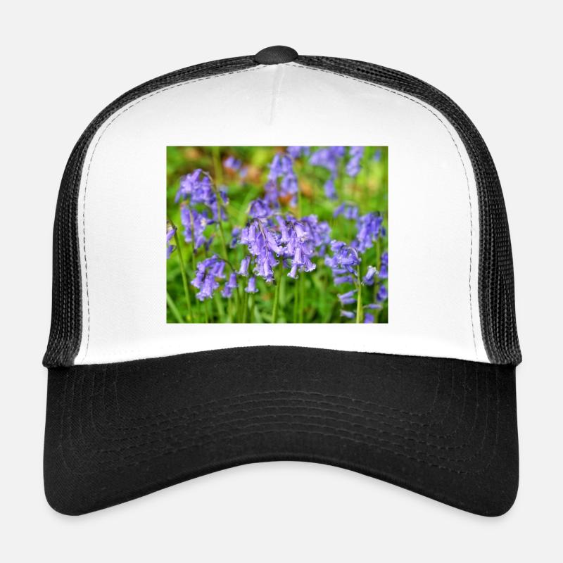 Bluebell - Violet Spring Bloom - Trucker Cap - white/black