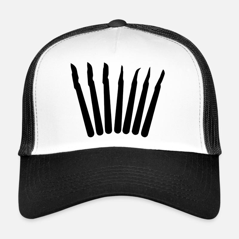 Surgeon | Scalpels | Scalpels - Black Design Trucker Cap