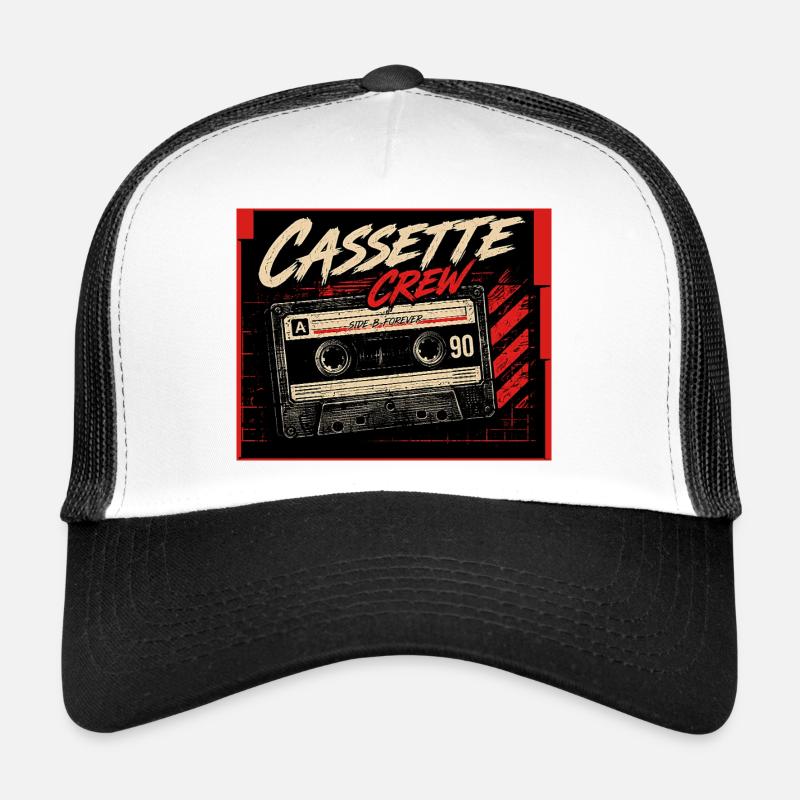 Cassette_Crew_-_Side_B_Vorever - Trucker Cap - Weiß/Schwarz