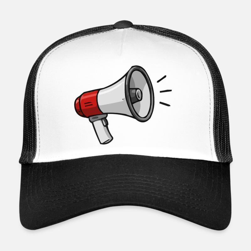 Icône de mégaphone de dessin animé Conception bruyante Casquette trucker 