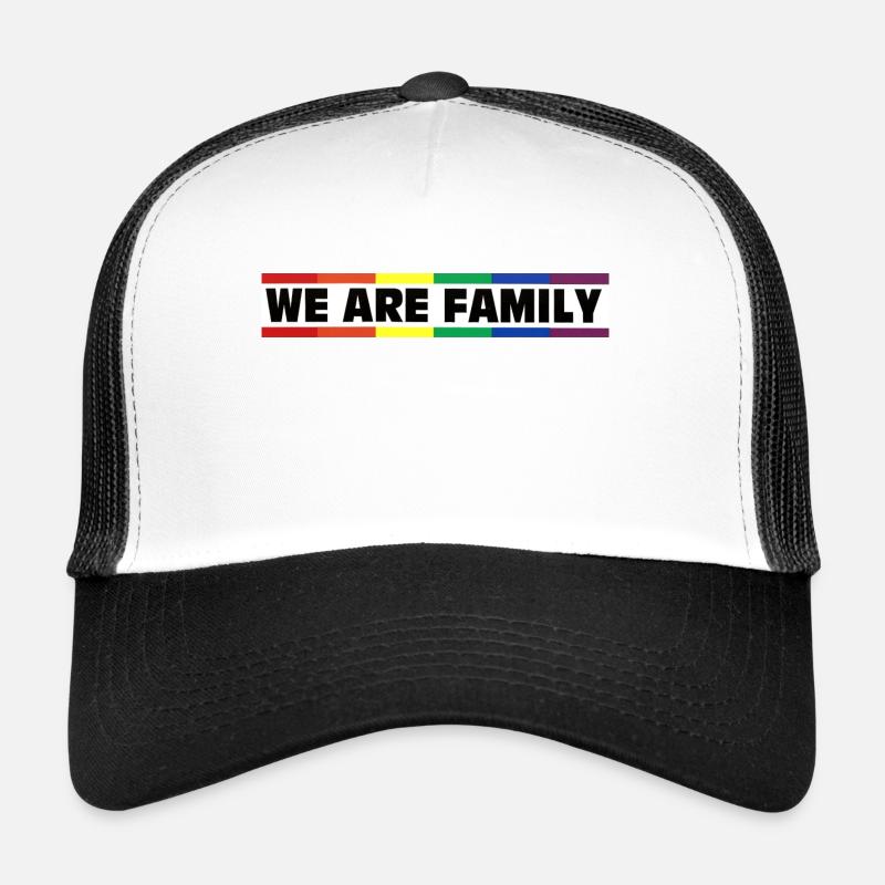 We are Family - Rainbow&Pride - Trucker Cap - Weiß/Schwarz