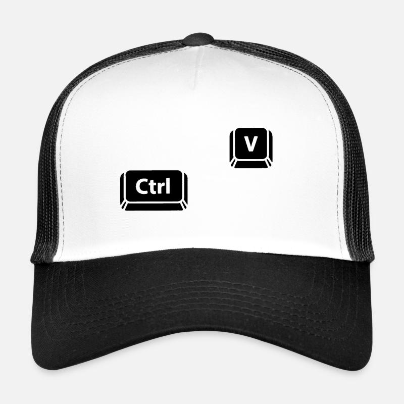 Ctrl V - Trucker Cap - Weiß/Schwarz