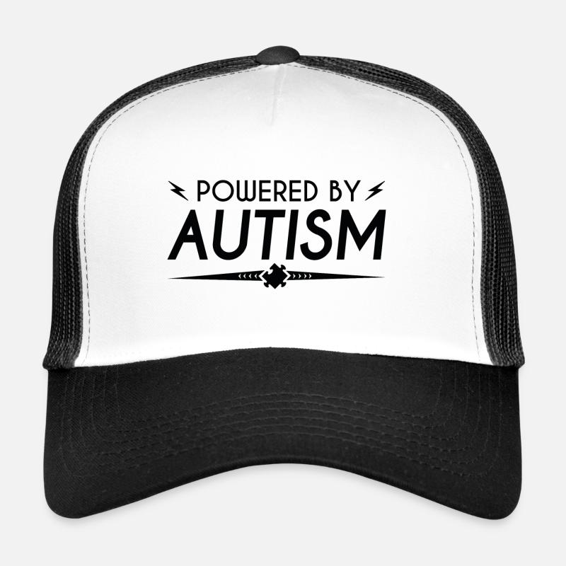 Angetrieben von Autismus - Trucker Cap - Weiß/Schwarz