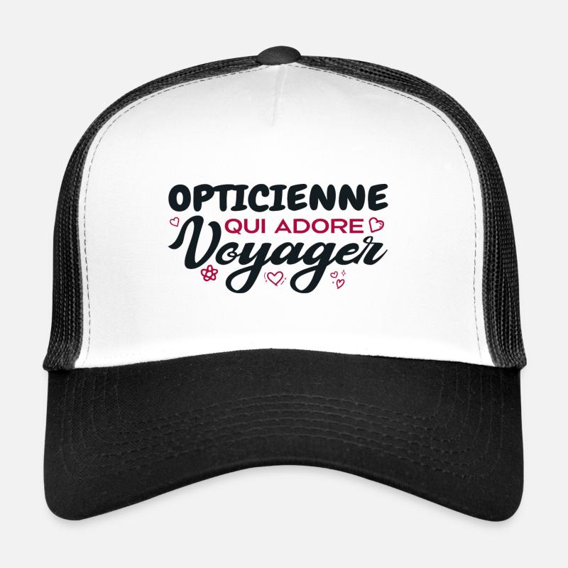 Opticienne globe-trotteuse passionnée de voyages Casquette trucker 