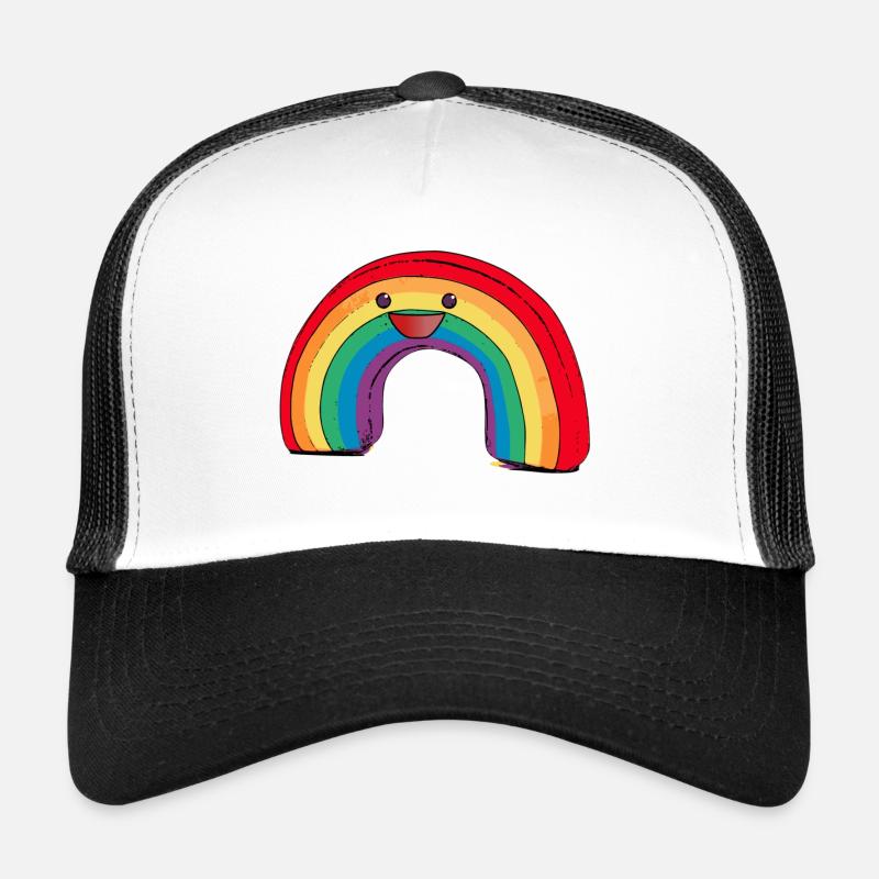 Rainbow - Trucker Cap - white/black