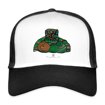 Les tortues sont calmes et sages - Casquette trucker  - blanc/noir - Devant