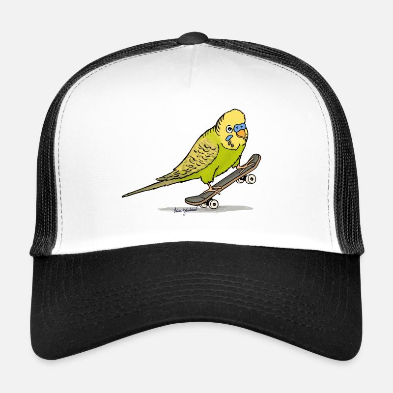 Budgie - Casquette trucker  - blanc/noir