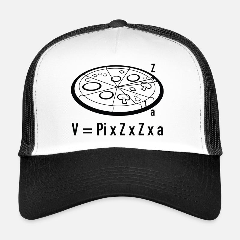 Pizza Math - Casquette trucker  - blanc/noir
